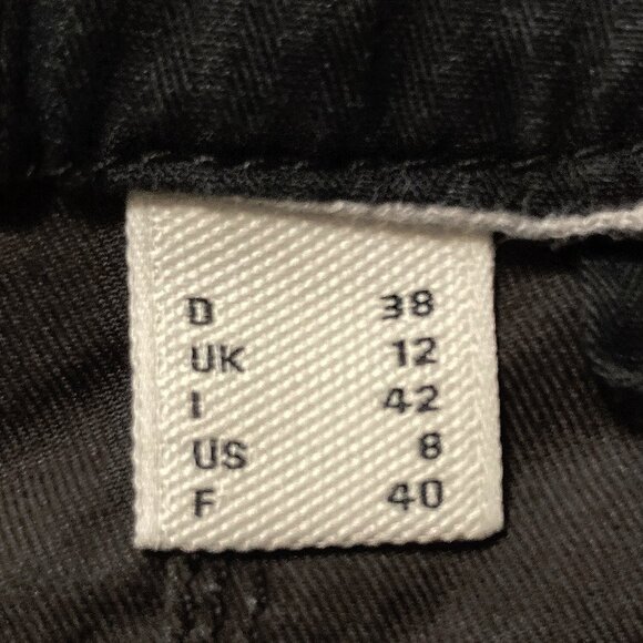 DE.CORP Dark cocoa brown 100% cotton a-line skirt Y2K utilitarian SMALL MEDIUM - Picture 12 of 15